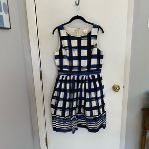 Eliza J Blue, White and Black Dress | 10